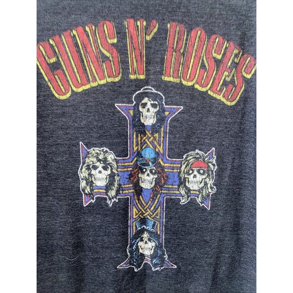 Guns N Roses Retro Men’s Size Medium Men’s Gray Black Short Sleeves T-Shirt - Picture 2 of 6